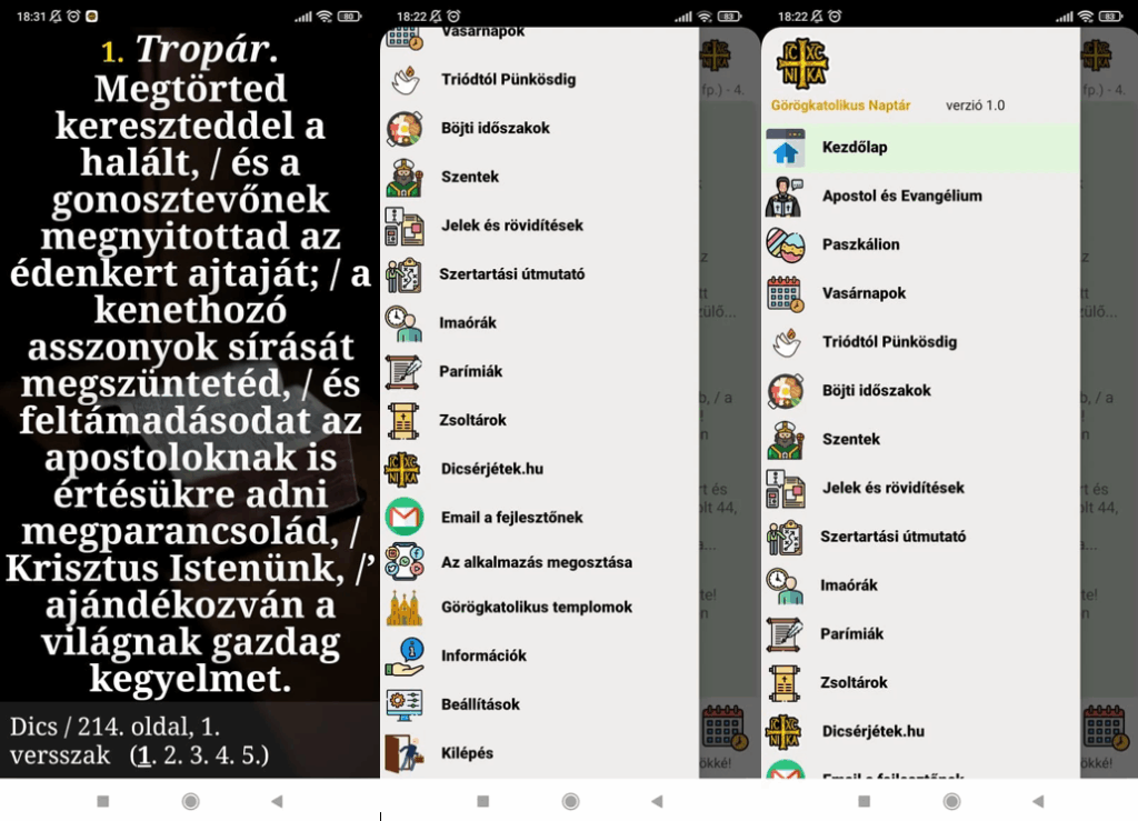 Görögkatolikus naptár alkalmazás